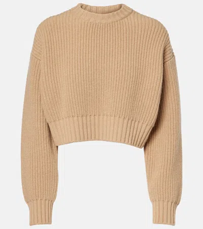 BOTTEGA VENETA CROPPED WOOL AND CASHMERE SWEATER