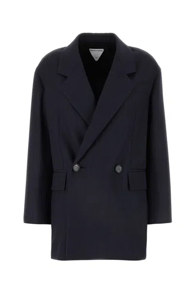 BOTTEGA VENETA DARK BLUE WOOL BLAZER