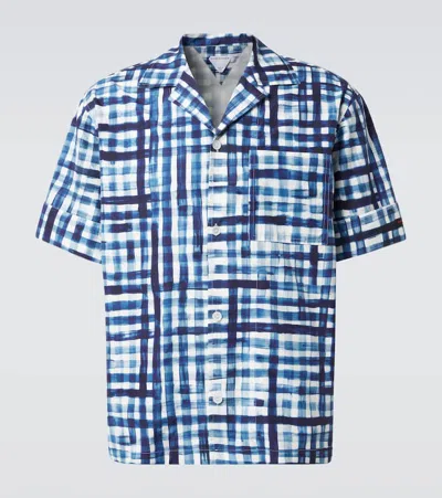 BOTTEGA VENETA GINGHAM COTTON BOWLING SHIRT