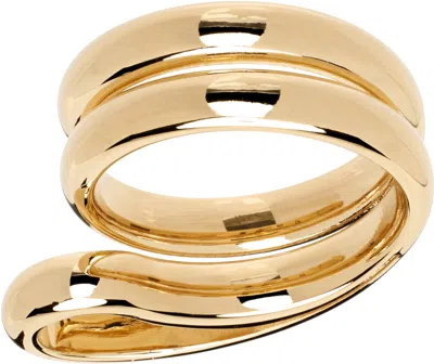 BOTTEGA VENETA GOLD FRILLS RING