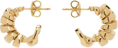 BOTTEGA VENETA GOLD TWIST EARRINGS