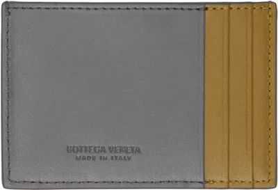 BOTTEGA VENETA GRAY CASSETTE CREDIT CARD HOLDER