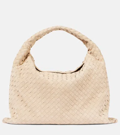 BOTTEGA VENETA HOP LARGE INTRECCIATO SUEDE SHOULDER BAG