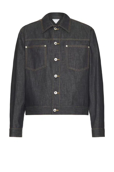 BOTTEGA VENETA INDIGO WASH LIGHT DENIM JACKET