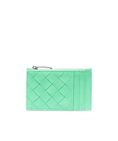 BOTTEGA VENETA INTRECCIATO ZIP-TOP CARD HOLDER