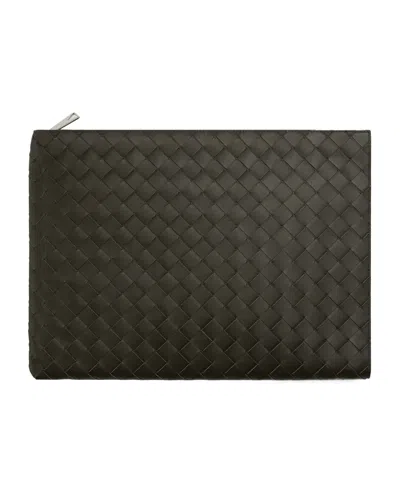 BOTTEGA VENETA INTRECCIATO HALF ZIPPED POUCH