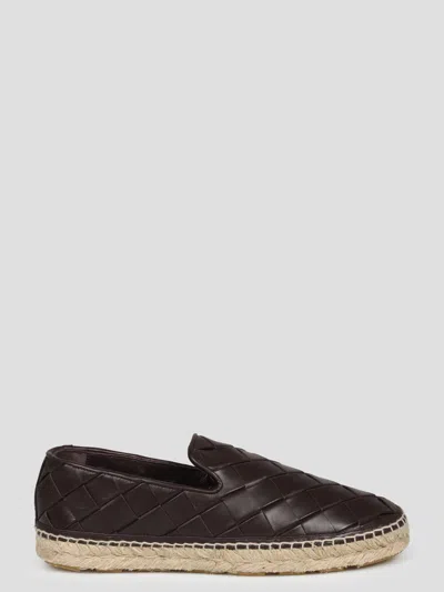 BOTTEGA VENETA CHOCOLATE LEATHER JACK ESPADRILLAS