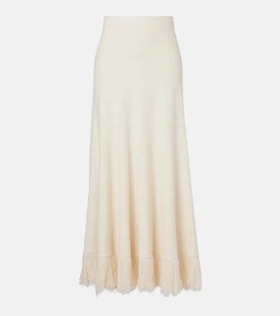 BOTTEGA VENETA KNITTED COTTON-BLEND MAXI SKIRT