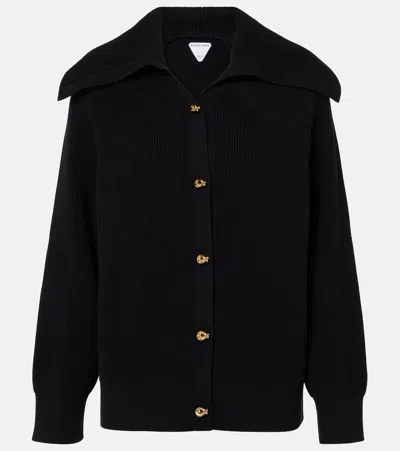 BOTTEGA VENETA KNOT RIBBED-KNIT COTTON CARDIGAN