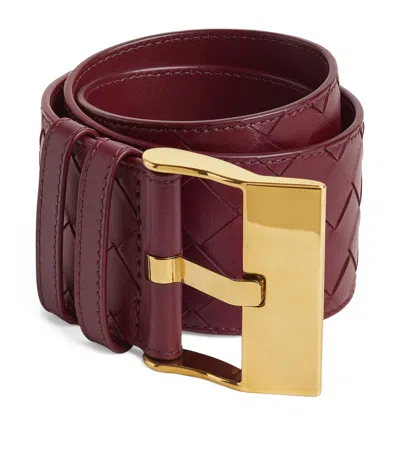 BOTTEGA VENETA LARGE CALFSKIN INTRECCIATO WATCH BELT