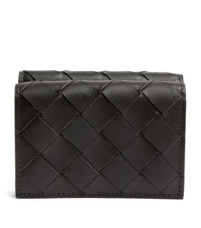 BOTTEGA VENETA LEATHER INTRECCIATO TRIFOLD WALLET