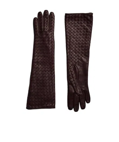 BOTTEGA VENETA LEATHER MEDIUM-LENGTH GLOVES