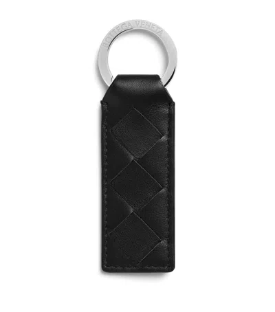 BOTTEGA VENETA LEATHER TAB KEYRING