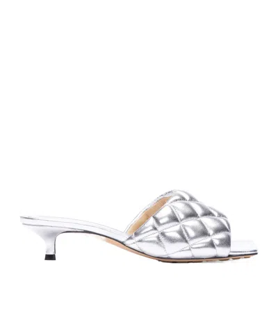 BOTTEGA VENETA LOGO HIGH-HEELED SANDALS