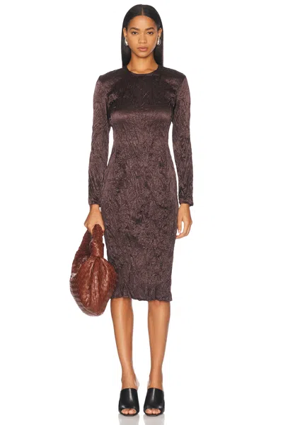 BOTTEGA VENETA LONG SLEEVE MIDI DRESS