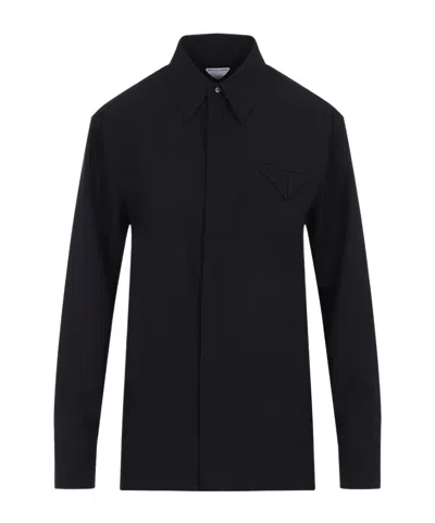 BOTTEGA VENETA BOTTEGA VENETA LONG SLEEVED STRAIGHT HEM SHIRT
