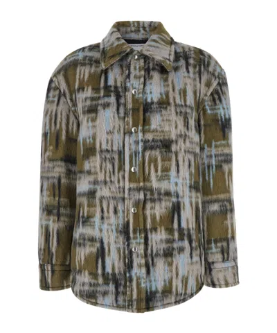 BOTTEGA VENETA BOTTEGA VENETA CHECK PATTERNED RELAXED FIT JACKET