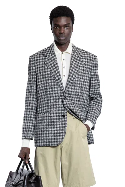 BOTTEGA VENETA BOUCLÉ GINGHAM WOOL BLAZER