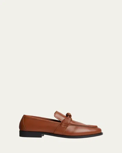 BOTTEGA VENETA MEN'S ASTAIRE LEATHER KNOT LOAFERS
