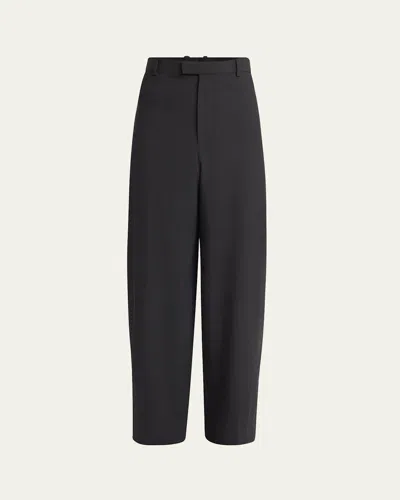 BOTTEGA VENETA MEN'S WOOL-BLEND TRICOTINE TROUSERS