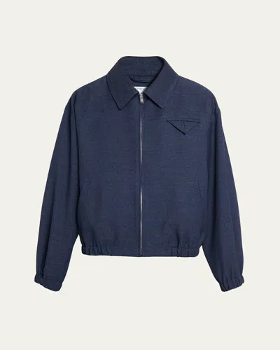 BOTTEGA VENETA MEN'S WOOL TRIANGLE-POCKET BLOUSON