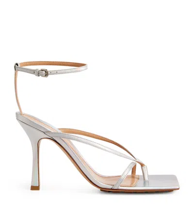 BOTTEGA VENETA METALLIC STRETCH SANDALS