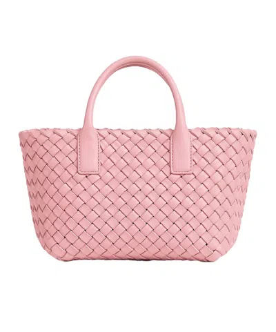BOTTEGA VENETA MINI CABAT LEATHER TOTE BAG