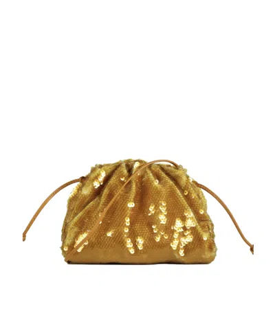 BOTTEGA VENETA BOTTEGA VENETA SEQUIN-EMBELLISHED RUCHED CROSSBODY BAG