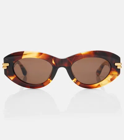 BOTTEGA VENETA MITRE OVAL SUNGLASSES