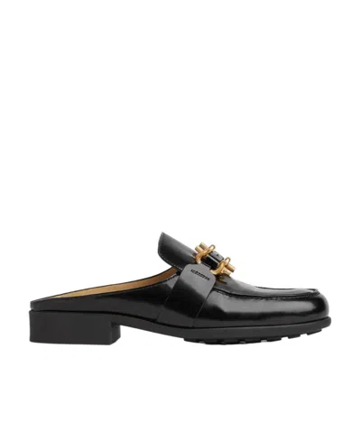 BOTTEGA VENETA OPEN-BACK LEATHER LOAFERS