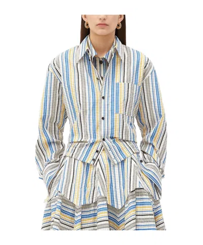 BOTTEGA VENETA CHECKED COTTON SHIRT