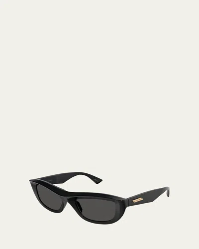 BOTTEGA VENETA RIBBON PLASTIC CAT-EYE SUNGLASSES