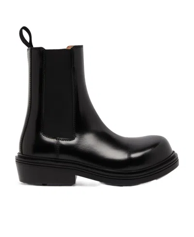 BOTTEGA VENETA ROUND-HEADED CHELSEA SHORT BOOTS