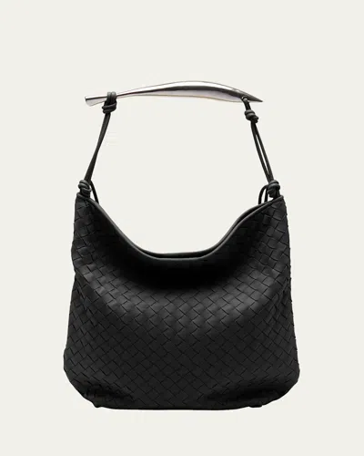 BOTTEGA VENETA SARDINE LARGE INTRECCIATO LEATHER HOBO BAG