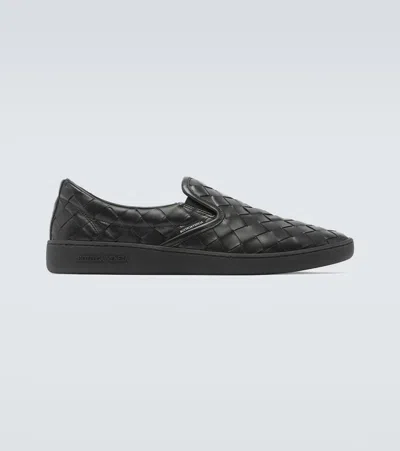 BOTTEGA VENETA SAWYER LEATHER SLIP-ON SNEAKERS