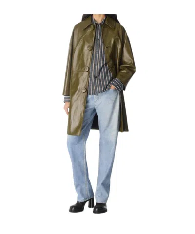 BOTTEGA VENETA BOTTEGA VENETA SHINY LEATHER COAT