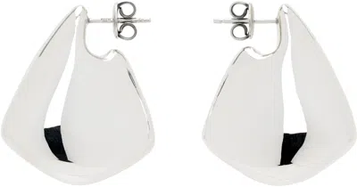 BOTTEGA VENETA SILVER SMALL FIN EARRINGS