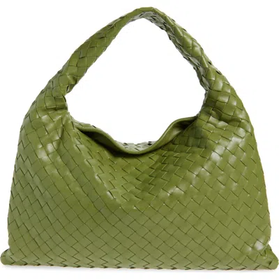 BOTTEGA VENETA BOTTEGA VENETA SMALL HOP INTRECCIATO LEATHER HOBO BAG