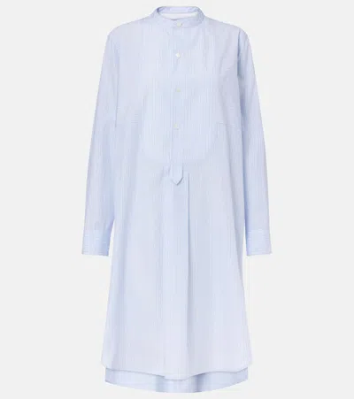BOTTEGA VENETA STRIPED COTTON SHIRT DRESS