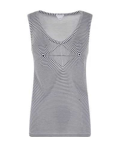 BOTTEGA VENETA BOTTEGA VENETA STRIPED SLEEVELESS TOP