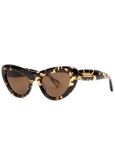 BOTTEGA VENETA BOTTEGA VENETA TORTOISESHELL CAT-EYE SUNGLASSES