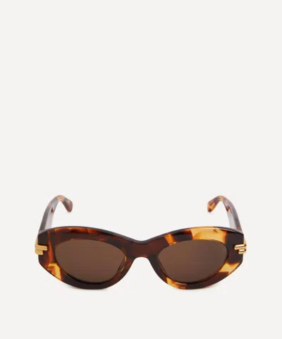 BOTTEGA VENETA BOTTEGA VENETA WOMEN'S MITRE OVAL HINGE LOGO SUNGLASSES