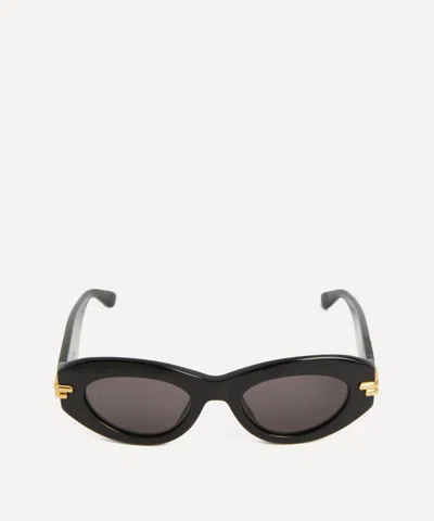 BOTTEGA VENETA BOTTEGA VENETA WOMEN'S OVAL HINGE LOGO CAT-EYE SUNGLASSES