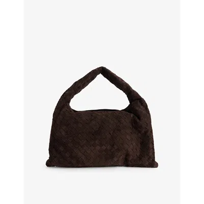 BOTTEGA VENETA WOMENS FONDANT-M BRASS HOP MEDIUM SUEDE SHOULDER BAG