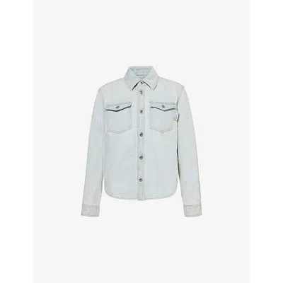 BOTTEGA VENETA WOMENS LIGHT BLUE EXTRA BLEACHED DENIM JACKET