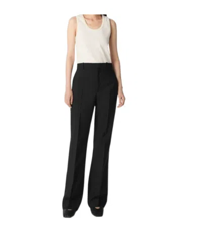 BOTTEGA VENETA LIGHT WOOL FLARED TROUSERS