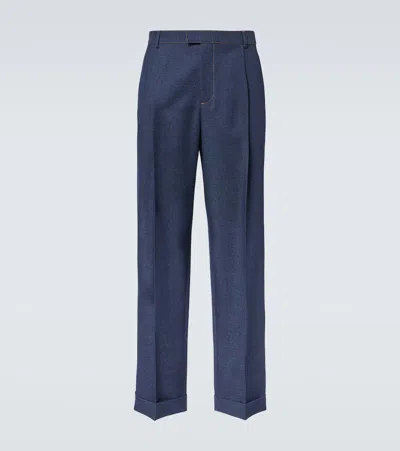 BOTTEGA VENETA WOOL DRILL WIDE-LEG PANTS