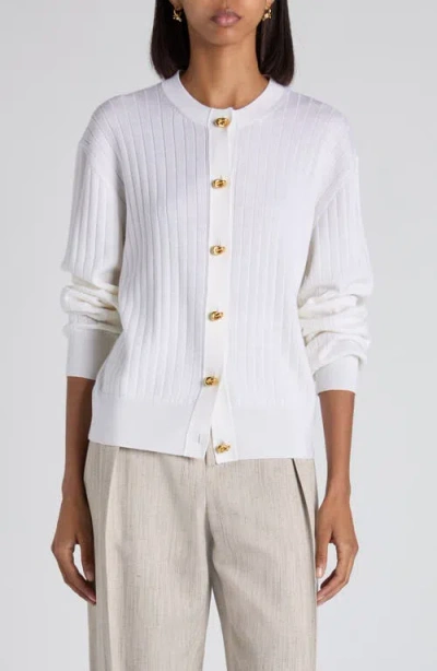 BOTTEGA VENETA BOTTEGA VENETA WOOL RIB CARDIGAN