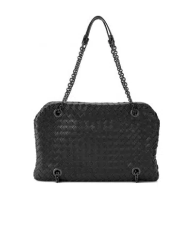 BOTTEGA VENETA WOVEN PATTERN CHAIN HANDBAG