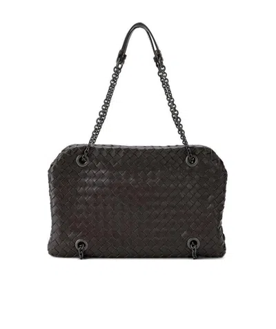 BOTTEGA VENETA WOVEN PATTERN CHAIN HANDBAG